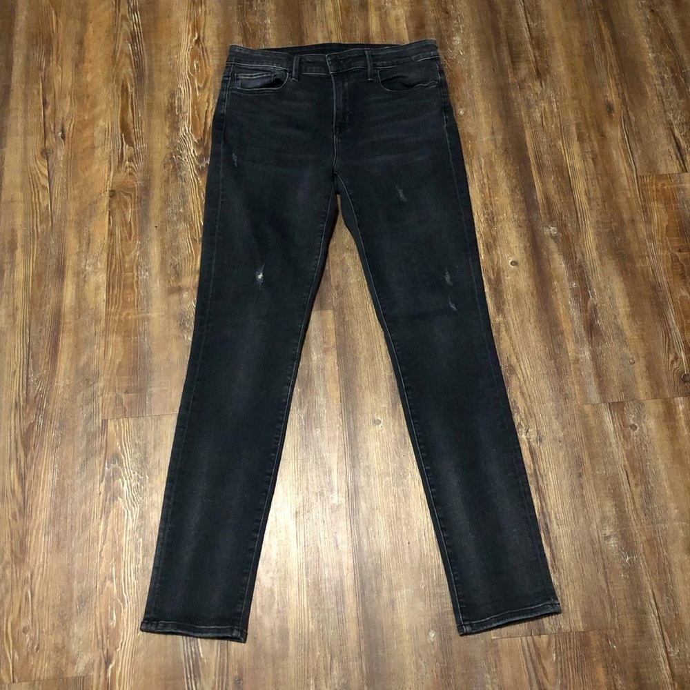 Vince Jeans Women's 28 Black 5 Pocket Mid Rise Skinny Designer Slim Fit Denim - Picture 1 of 6